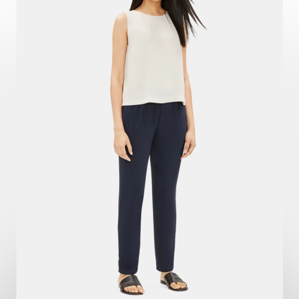 System Silk Georgette Slouchy Pant
